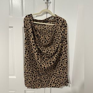 GAP leopard print knee length skirt